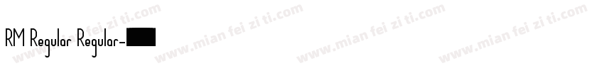 RM Regular Regular字体转换